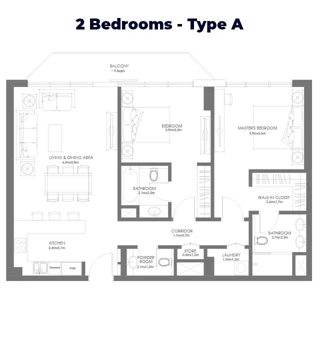 2 BR - Type A